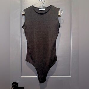 Sleeveless Ribbed Bodysuit